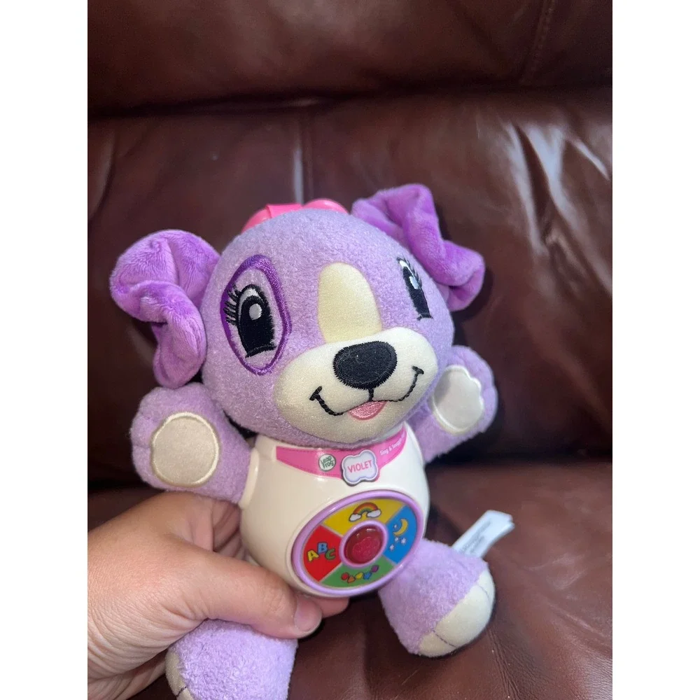 LeapFrog Sing & Snuggle Violet Purple Interactive Plush Musical Puppy‎